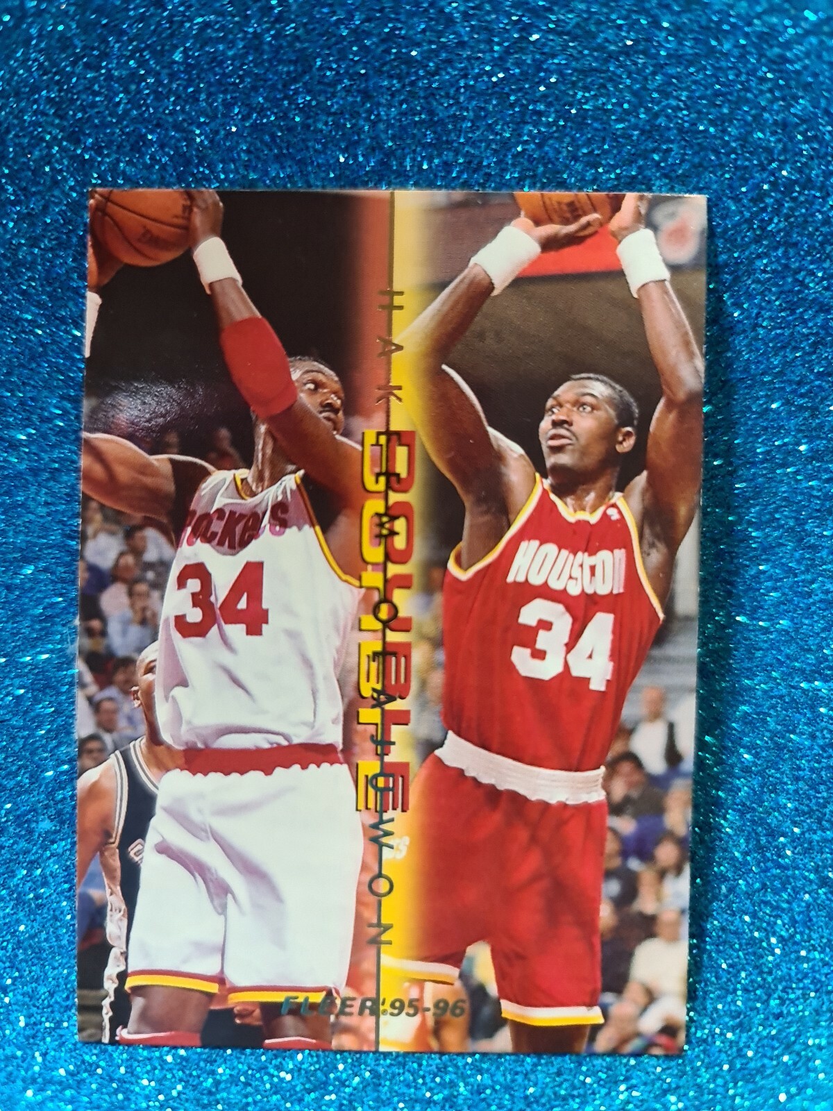 HAKEEM OLAJUWON🏆Fleer 95-96 DOUBLE #9 of 12 Basketball Card 🏆FREE POST |  eBay