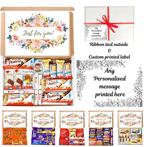Personalised JUST FOR YOU Chocolate gift box Letterbox Love Present Gift Hampers