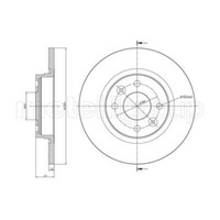Metelli 2X Bremsscheibe Vorne Ø259 Voll FüR Renault Twingo II CN0_ 1.2 16V C06_