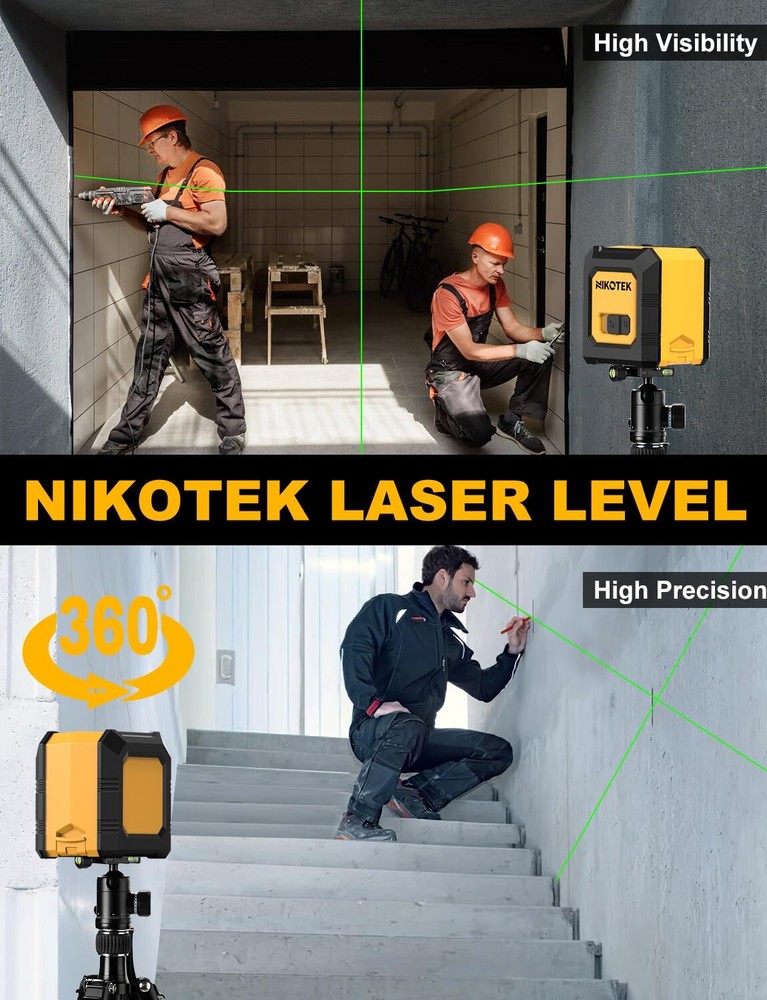 Laser Level Selfleveling Green Beam Horizontal And Vertical Crossline Laser For