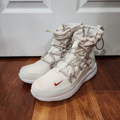 New Nike Women's Tanjun High Rise Desert Sand Gym Red