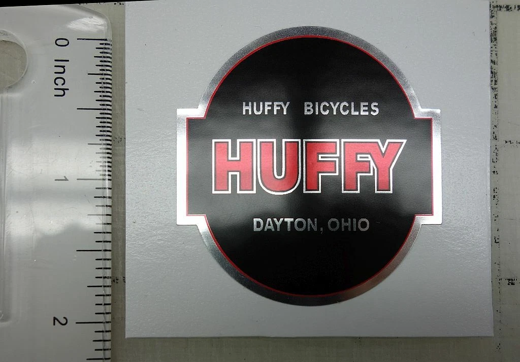 HUFFY BICYCLE DECAL HEAD BADGE NAME PLATE STICKER NOS