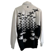 VTG ECKO UNLTD White Black AOP Full Zip Track...