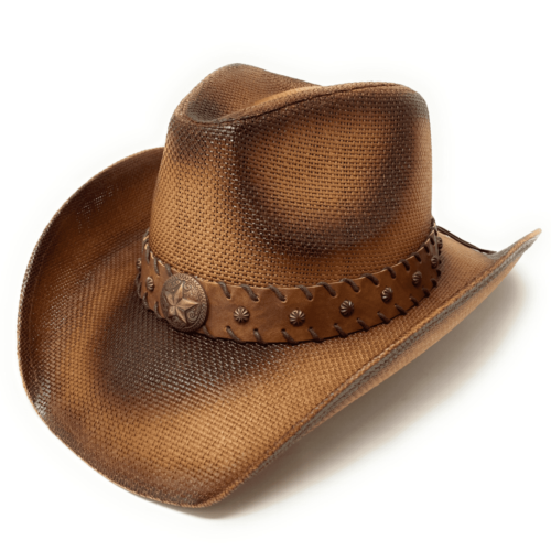 Summer Distressed Cowboy Hat - Starcrest - Picture 3 of 7