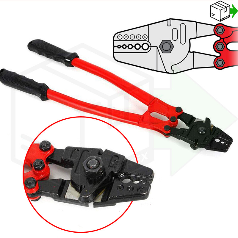 NUEVO Banco de cuerda de alambre de acero Swaging Press Crimpado Corte Multi Herramienta Férula Swager