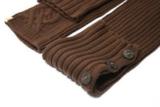 Ugg Leg Warmers In Brown STUNNING CABLE KNIT LEG WARMERS BUTTON DETAIL