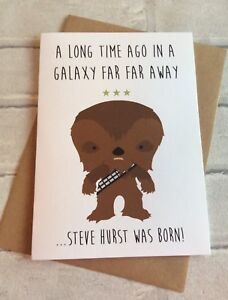 Verbazingwekkend Personalised Handmade Chewbacca Star Wars Theme Birthday Card KV-99