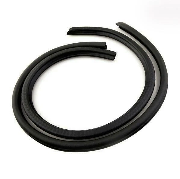 Tira de sellado de goma para borde trasero de 2 piezas con pilar B para puerta de coche a prueba de viento Foto 2 de 4