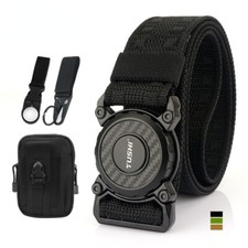 Military Tactical Belt Alloy Swivel Buckle Real Nylon Army Combat Belt Techwear