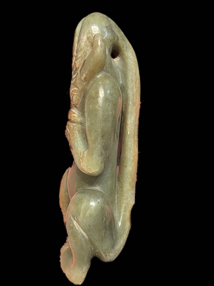 Pre Columbian ancient Mayan aztec stone Alien votive offering idol