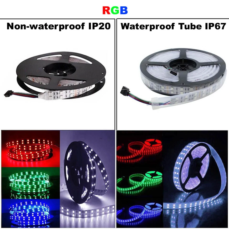 5m LED Strip Double Row 5050 600Leds RGB Warm White Flexible High Bright 24V 12V - Image 4 of 4