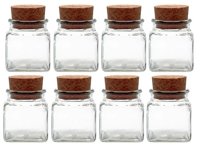 HOCZ Gewürzgläser Set mit Press-korken 10 teilig Füllmenge 120 ml mini eckig Kerne