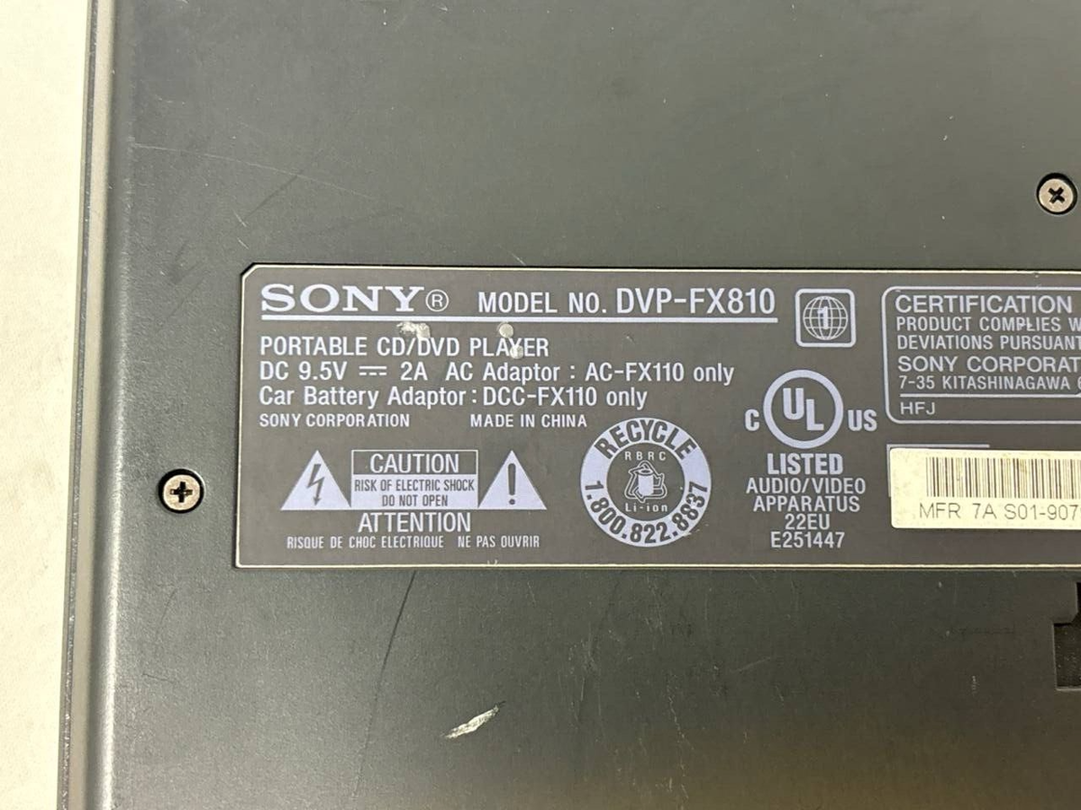 Sony DVP-FX810 Portable DVD Player 8