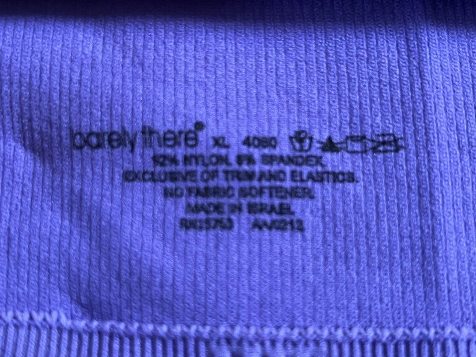Camiseta sin mangas Barely There Shaping de nailon/púrpura spandex talla XL modelo antiguo 4080 Foto 3 de 4