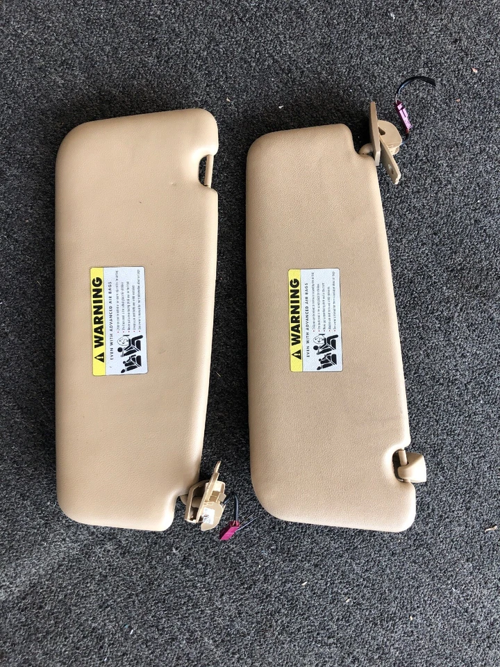 04-07 BMW 525i 530i PARASOL IZQUIERDO DERECHO BEIGE 51167122864 OEM Foto 3 de 4