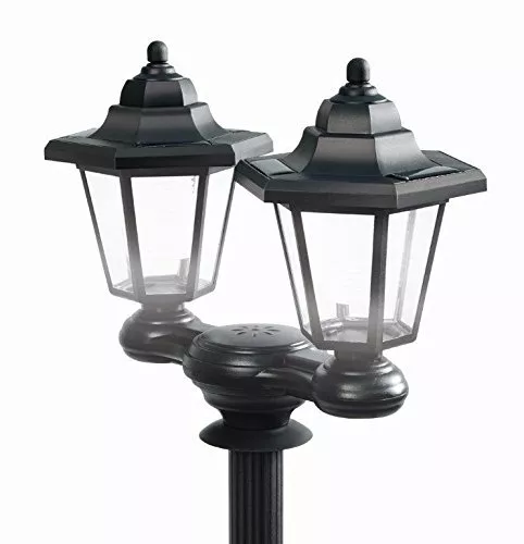 3 IN 1 SOLAR POWER POWERED GARDEN LAMP POST WALL WHITE LED LIGHT
