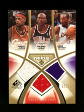 Jordan Kobe LeBron 2005 SP Game Used Authentic Patches Triple Jersey GOLD  /15