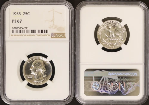 1955 Proof Washington Quarter - NGC PF67