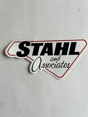 Original Vintage Stahl and Associates Headers Sticker -7x3.5   (7K)