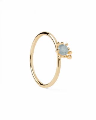 PD PAOLA Grey fleur AN01-C93 Goldring 925 Sterling Silber - Bild 1 von 4