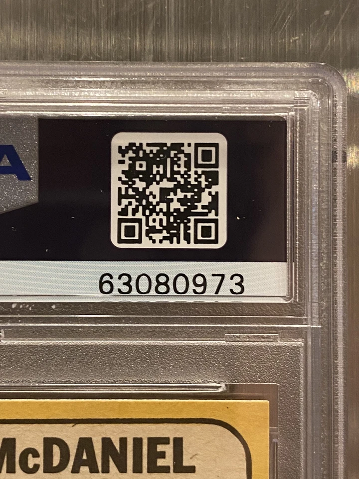 PSA 9 1968 TOPPS #545 LINDY McDANIEL {New Flawless QR Slab} San Francisco Giants - Image 3 of 4