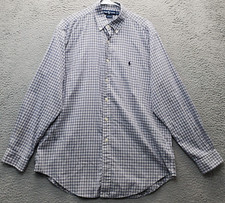 Ralph Lauren Dress Shirt Mens Size 16 Multi Check Slim Fit Collared Button Down