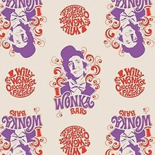 Willy Wonka and The Chocolate Factory 100% Cotton Fabric by The Yard