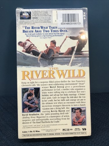 The River Wild (VHS, 1995) Meryl Streep, Kevin Bacon, David Strathairn - Picture 2 of 2