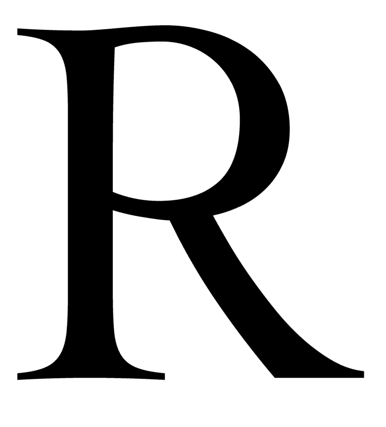 R Monogram Letter Initial Cochin Font Vinyl Decal Sticker For Home Cup A1787