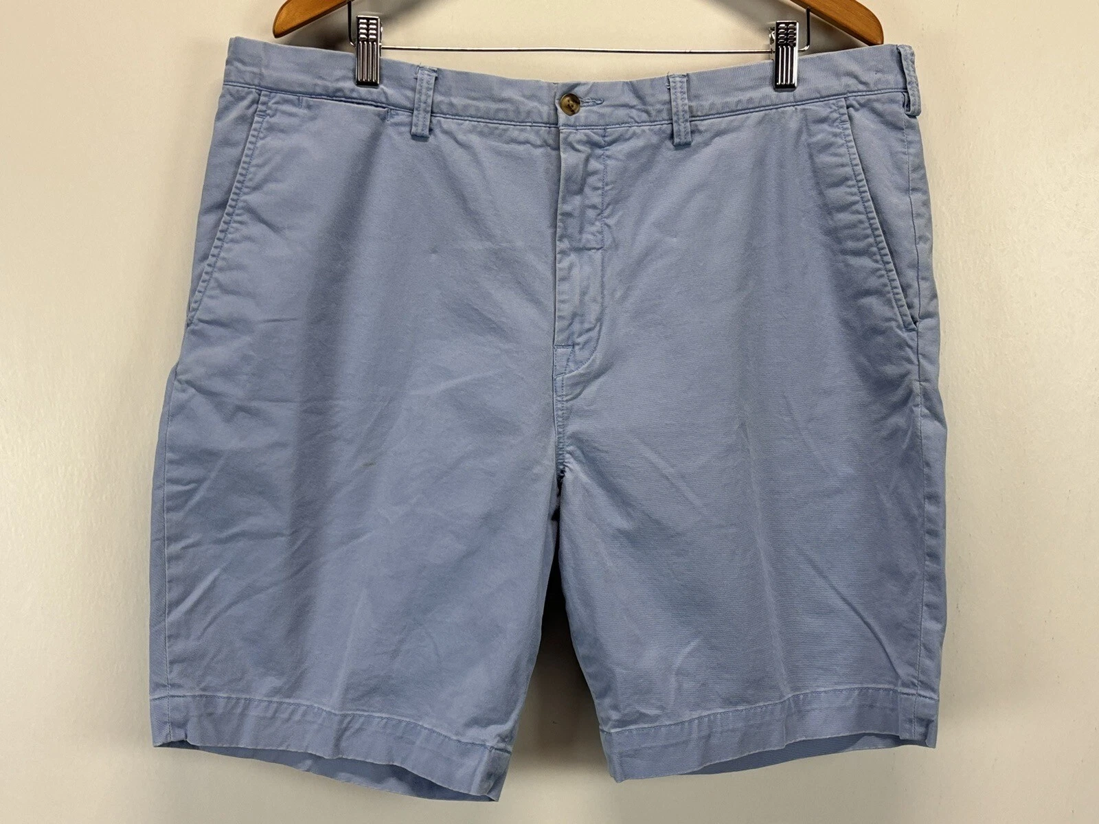 Men’s Polo Ralph Lauren Chino Shorts Sz 40 GUC Blue Flat Front Classic Fit