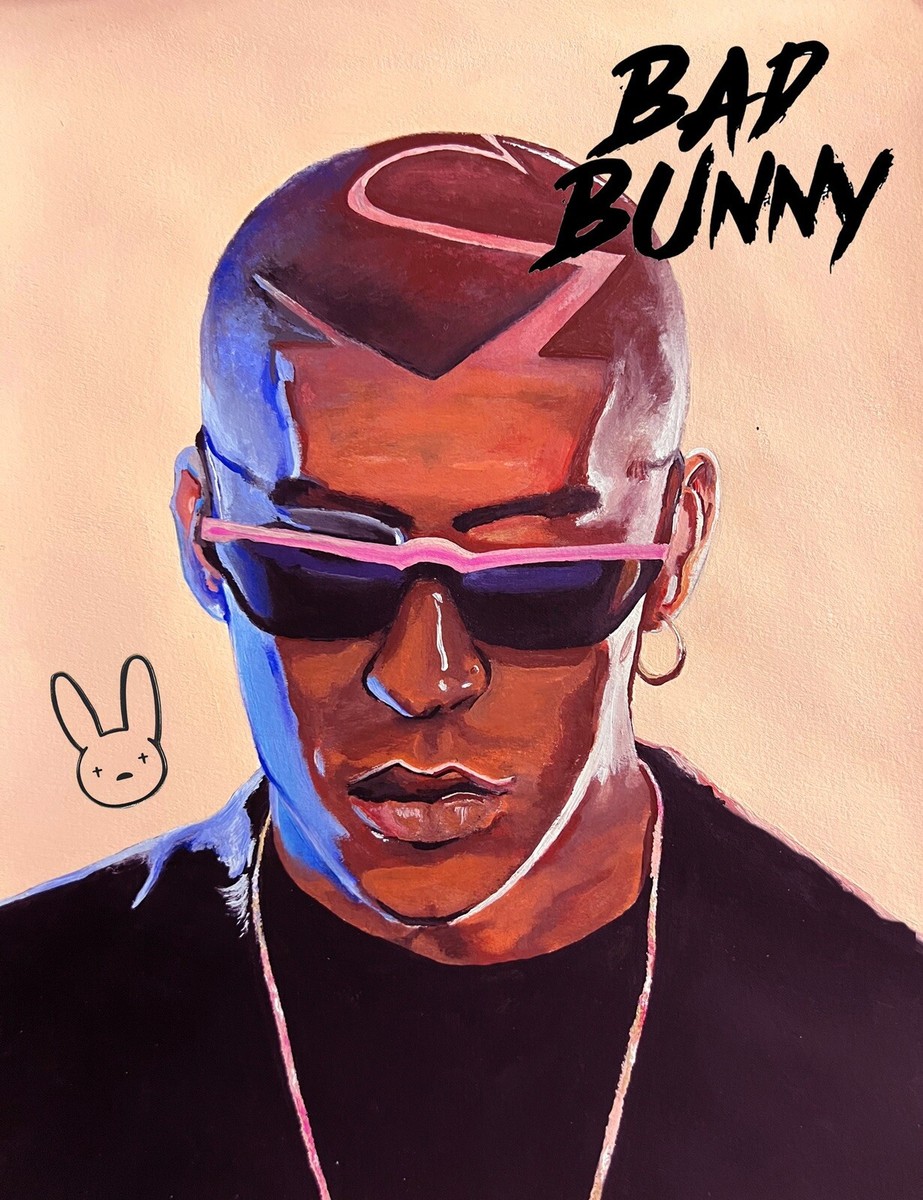 Bad Bunny Portrait 9x12 Poster | eBay