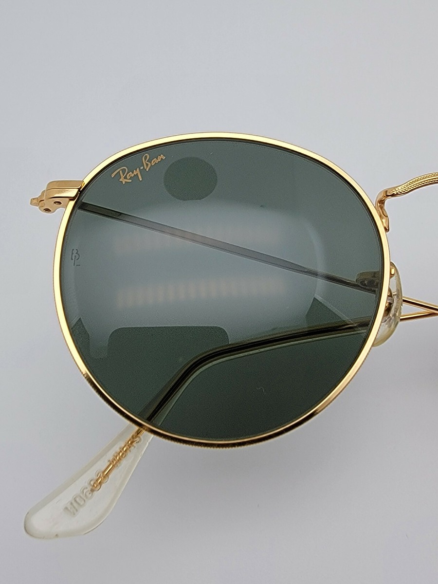 Ray-Ban B&L W0603 Arista Gold Frame G-15 Lens Round Sunglasses w