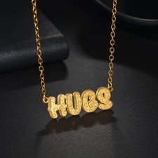 Custom Name Necklace Personalized Heart Nameplate Jewelry Chain Birthday Gifts