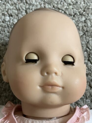 American Girl Bitty Baby Dark Brown Hair Brown Eyes in Sleeper with Diaper - Picture 3 of 17