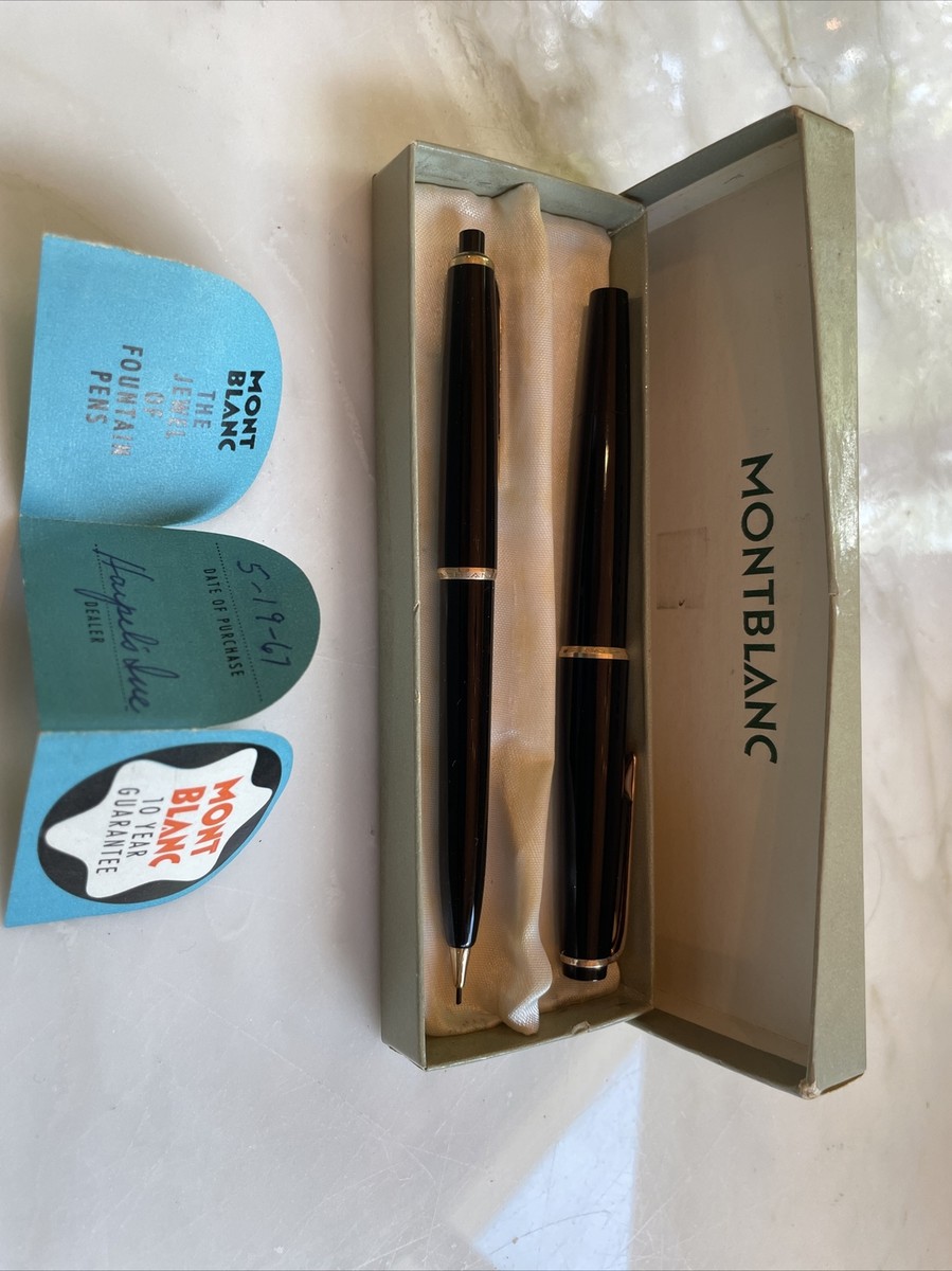 MONTBLANC モンブラン 万年筆 No.32 584 14K Montblanc No.32 Fountain Pen 14k 585 Gold Nib, Pix 35 Click Pencil