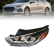 FOR 2018-2019 HYUNDAI SONATA HEADLIGHT HEADLAMP LEFT DRIVER SIDE CHROME
