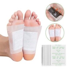 50PCS Bamboo Detox Foot Patches Pads Body Toxins Slimming Feet Deep Cleansing