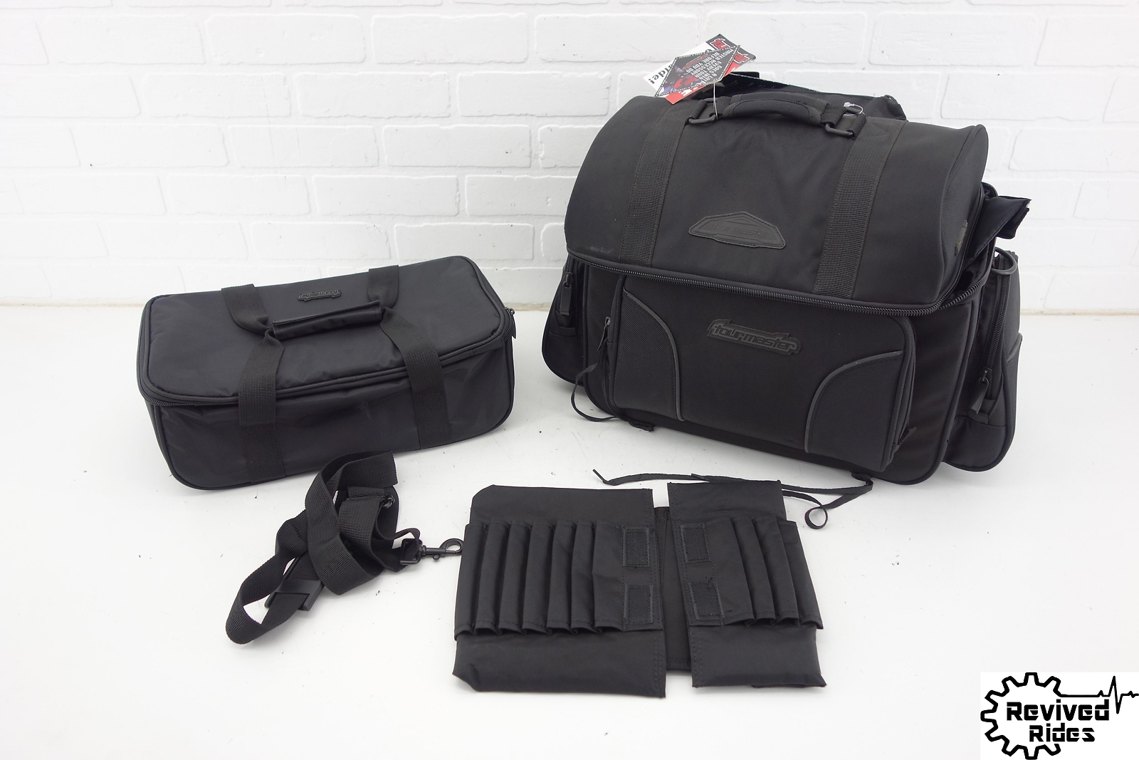 TourMaster Black Medium Nylon Cruiser III Sissy Bar Bag Tour Master