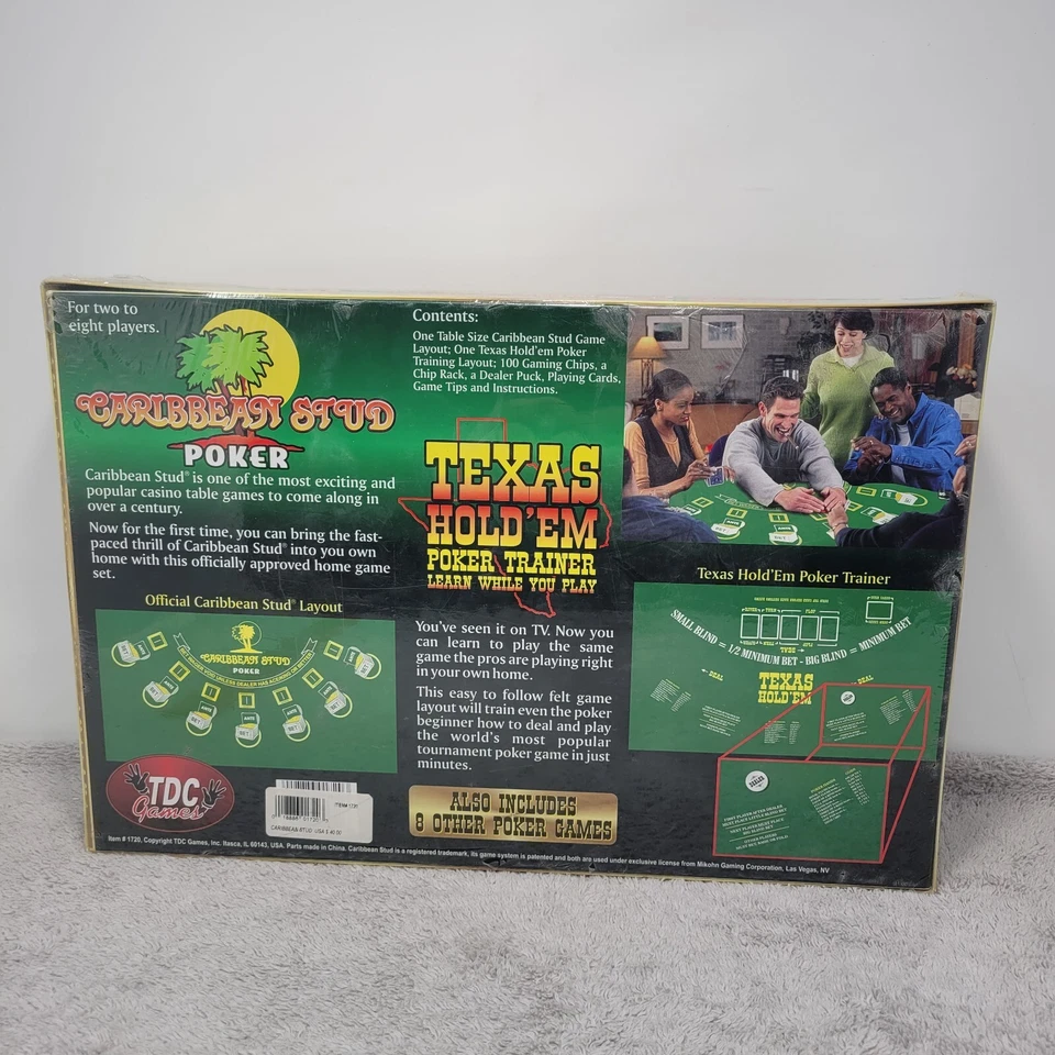 Caribbean Stud Poker Home Casino Set Officially Authorized Card Game New Sealed - Image 2 of 4
