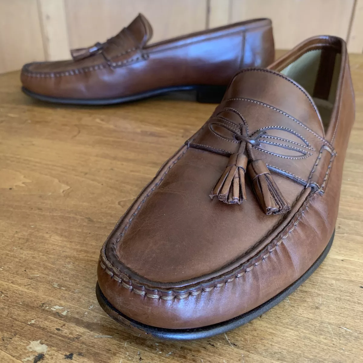 Santoni tassel-detail leather loafers - Brown