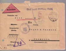 Dienstsache, NN-Oederan - Chemnitz, 6.8.36