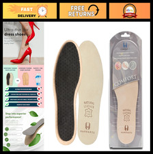 Leather Sockless Shoe Insoles Thin Dress Shoe Inserts for Men Women Natura