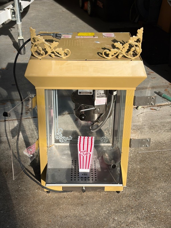 Gold Metal Antique Deluxe 60 Special Popcorn Machine Countertop Model