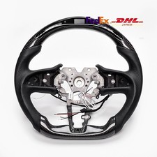 Real Carbon Fiber Led Steering Wheel Fit Infiniti Q50 19-24 Q60 14-22 With Heat