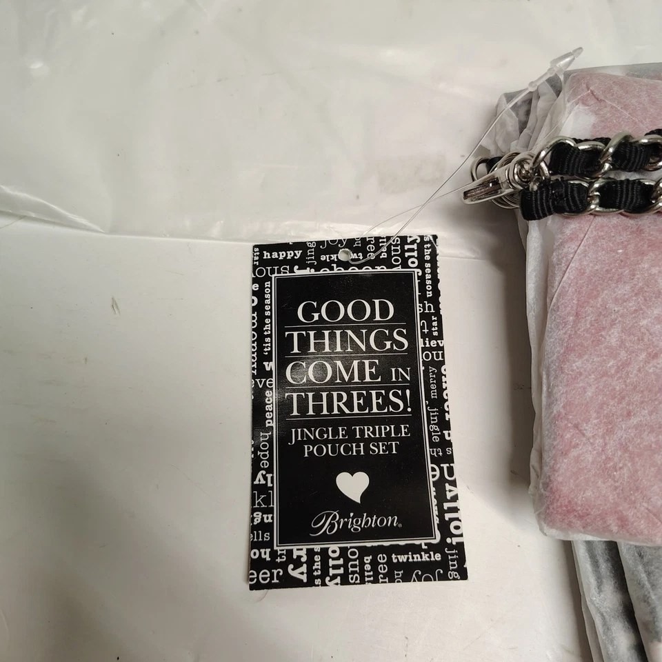 Brighton Jingle тройной мешок комплект сердца черный белый красный животное печати новый запечатанный - Изображение 2 из 4