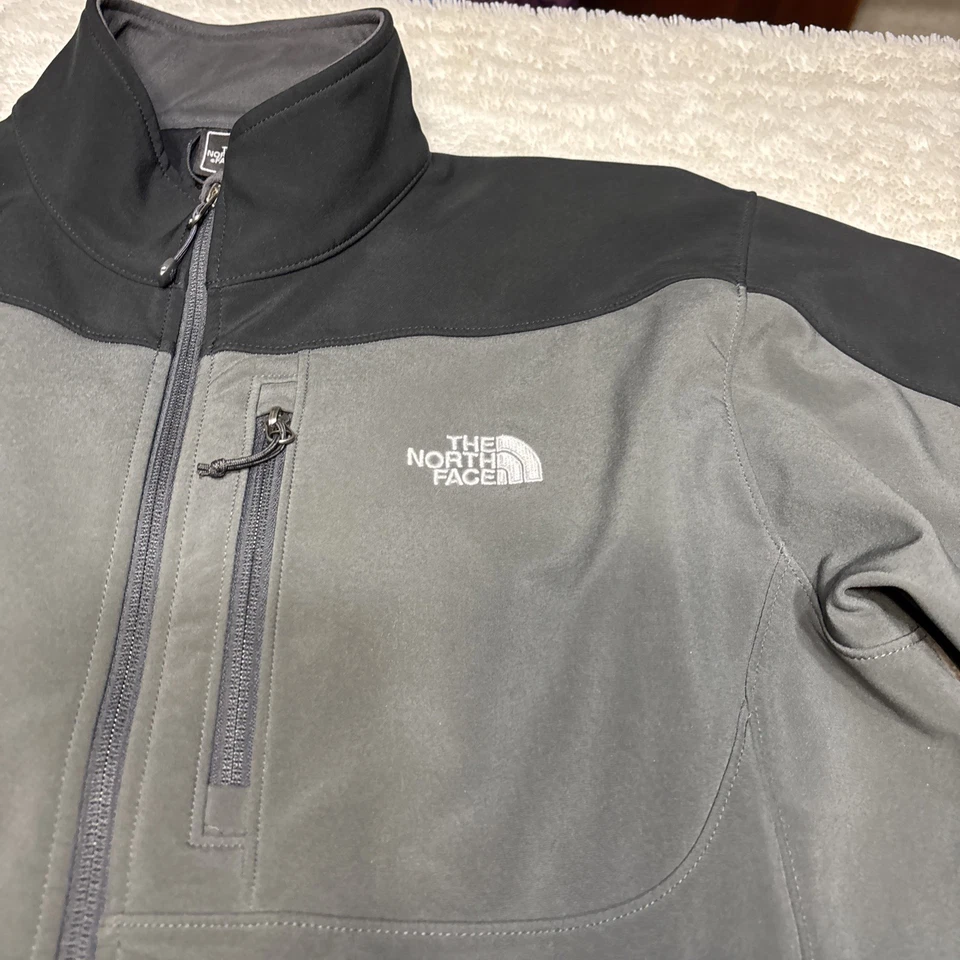 Men’s Grey/Black The North Face Apex Bionic Soft Shell Jacket Coat Size XL READ - Image 3 of 4