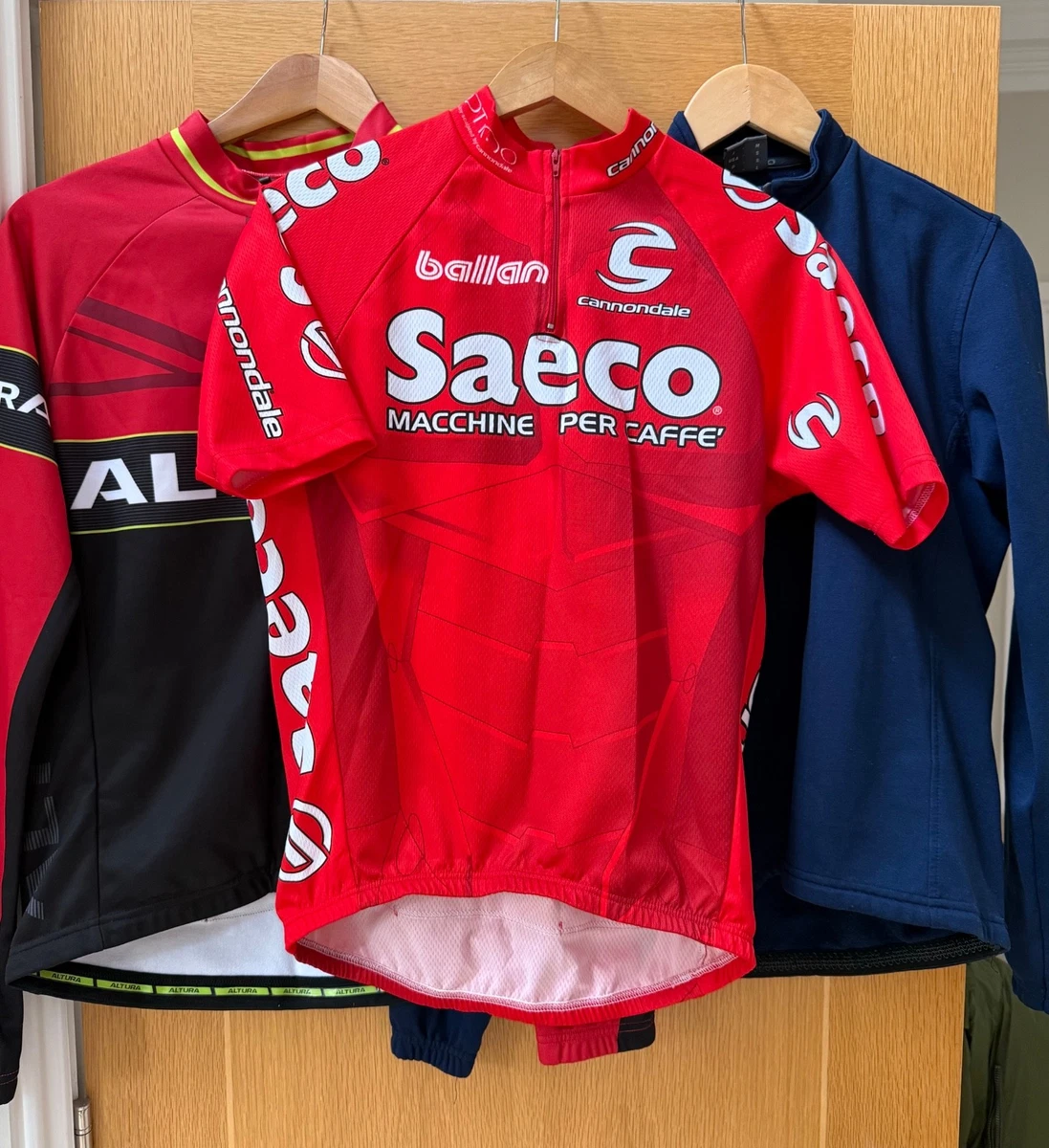 Maillot Cycliste Saeco Kappa Ballan Rouge, Manches Courtes, Taille XL, équipement Homme