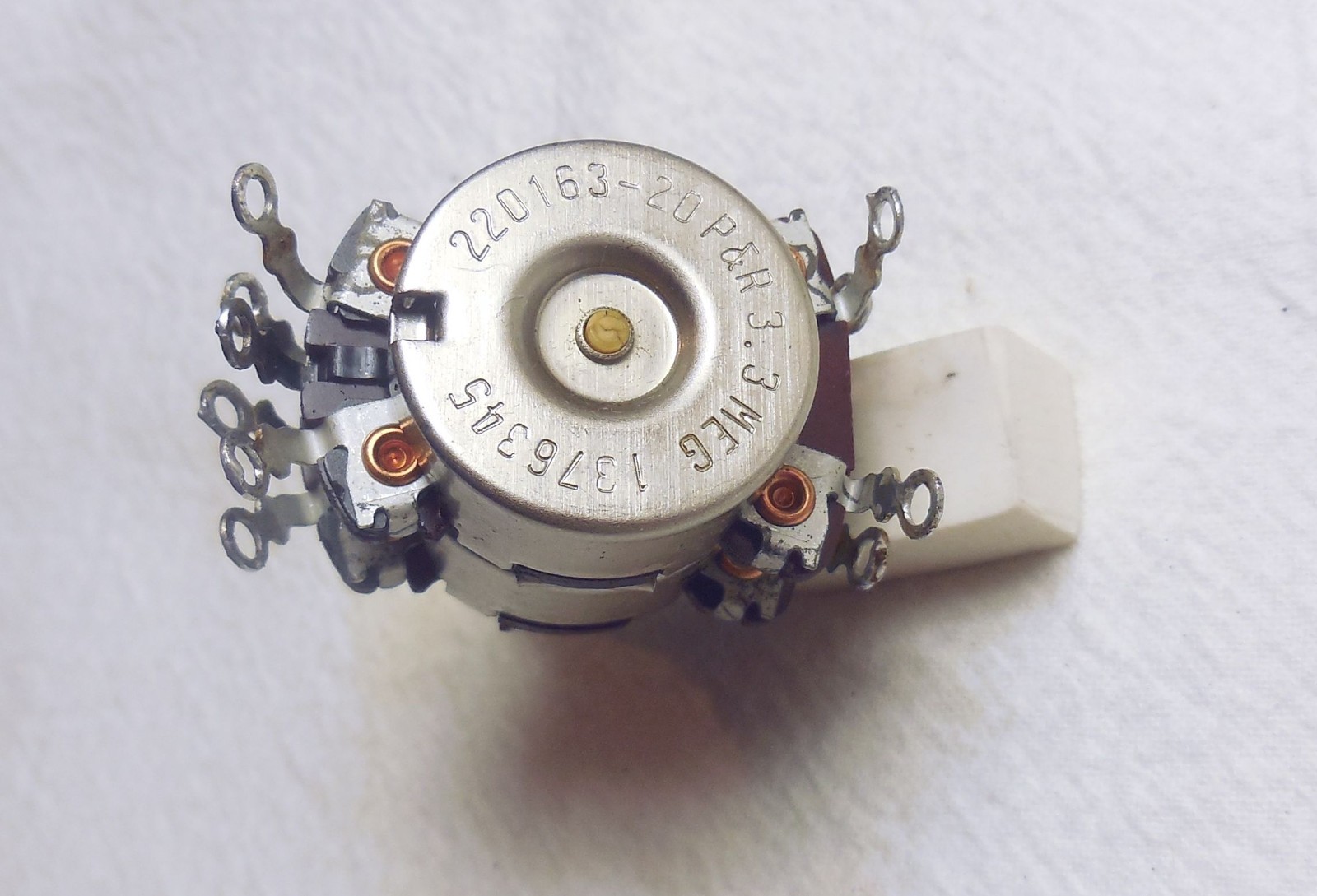 USED Dual 3.3 Meg Audio Potentiometer Taps 400K 2Meg Date 1963