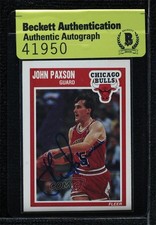 BAS 1989-90 Fleer John Paxson #22 Seal of Authenticity Auto 3c7