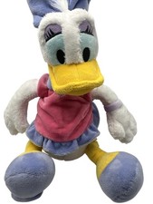 Disney Store Daisy Duck Plush 12  Pink Dress Stuffed Animal Toy Pink/purple Bow